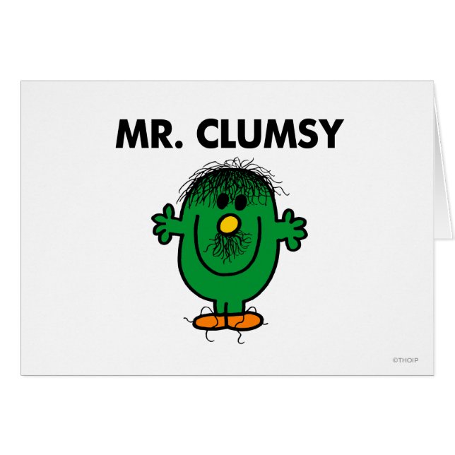 Cartão Disheveled Mr Clumsy (Frente Horizontal)