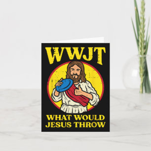 Cartão Disk Golf Wwjt O Que Jesus Jogaria Homens Frisbee?