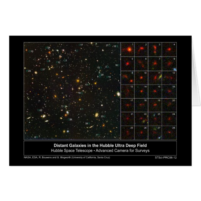 Cartão DistantGalaxiesInUltraDeepField-2006-12 (Frente Horizontal)