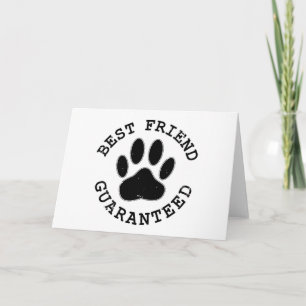 Cartão Distressed Dog Paw Best Friend Guaranteed