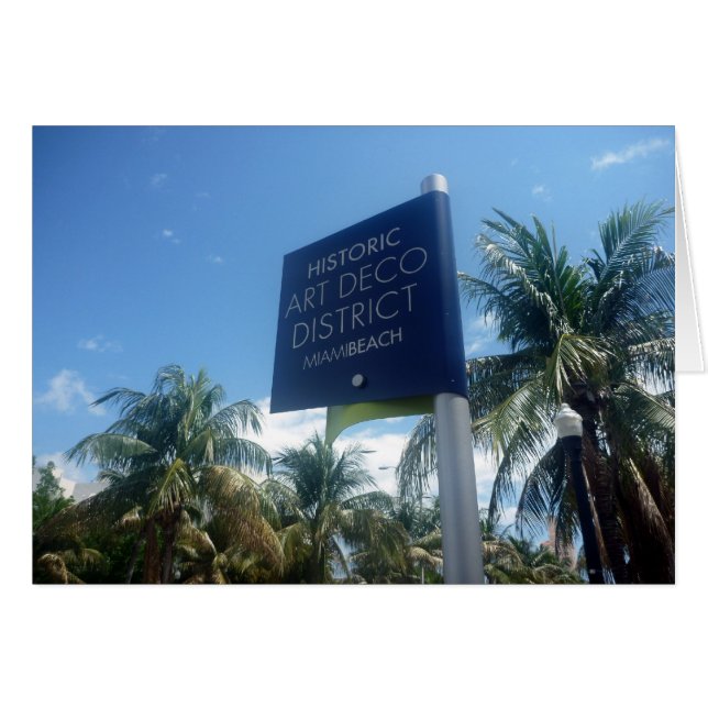 Cartão distrito de deco de miami art (Frente Horizontal)