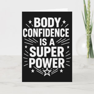 Cartão Dito de motivação para confiança corporal