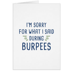 Cartão Dito durante Burpees
