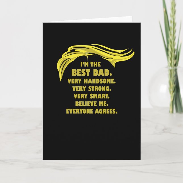 Cartão Dito engraçado do Trump - Melhor Pai (Frente)