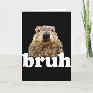 Cartão Dito engraçado mano Groundhog amante de animais Gr