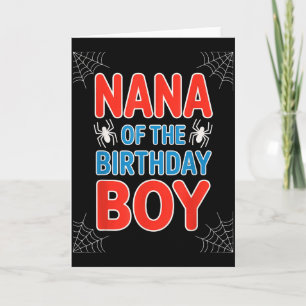 Cartão Dito Engraçado Nana Do Tema Aranha Do Menino Anive