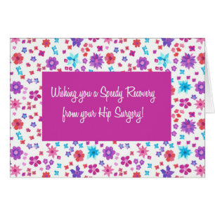 Cartão Ditsy bonito floral obtem bem da cirurgia anca