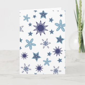 Cartão Ditsy Snowflake pattern backgrounds textures
