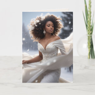 Cartão Diva Americana Elegante - Feriado Neve