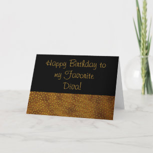 Cartão Diva Birthday Leopard Birthday Card