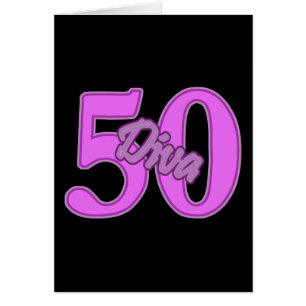 Cartão Diva das pessoas de 50 anos