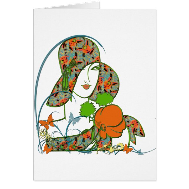 Cartão Diva de Deco do primavera (Frente)