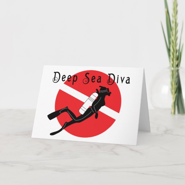 Cartão Diva do mar profundo (Frente)