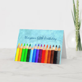 Cartão Diversão 60º ou qualquer saudação de aniversário d