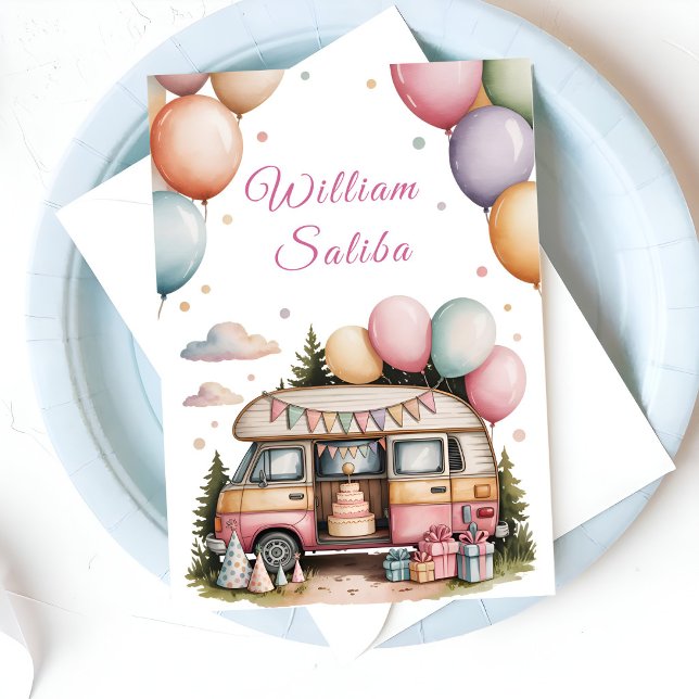 Cartão Diversão ao Ar Livre Celebração Boho (Criador carregado)