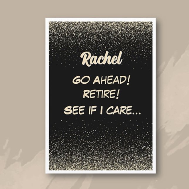 Cartão Diversão, aposentadoria personalizada colaboradora (Criador carregado)