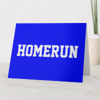 Diversão Azul Real Esportivo Texto HOMERUN Branco 