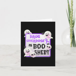 Cartão Diversão Boo Halloween A Sobredosagem De Drogas Fa