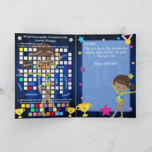 Diversão Brown Girls Gymnastics Mensagem Secreta A