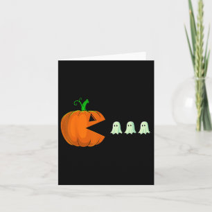 Cartão Diversão de Abóbora de Halloween Fantasmas Meninos