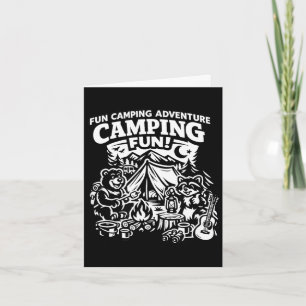 Cartão Diversão de acampamento aventura engraçado fogueir