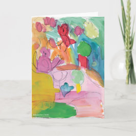 Cartão Diversão de Aquarelas - CriançasArt para COC