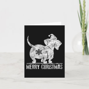 Cartão Diversão de Dachshund Feia de Natal Cachorro Cacho