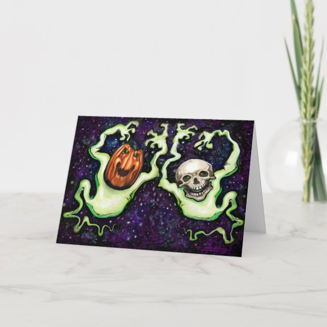 Cartão Diversão de Halloween (Frente)
