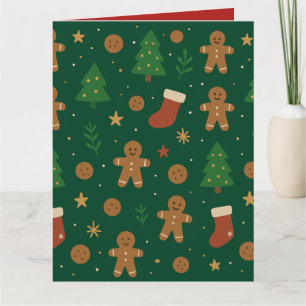 Cartão Diversão de Natal com Pão de Mel