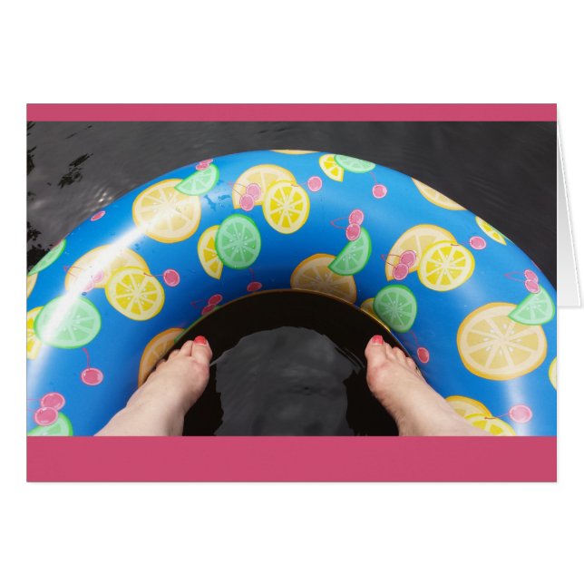 Cartão Diversão de Verão no lago! (Frente Horizontal)