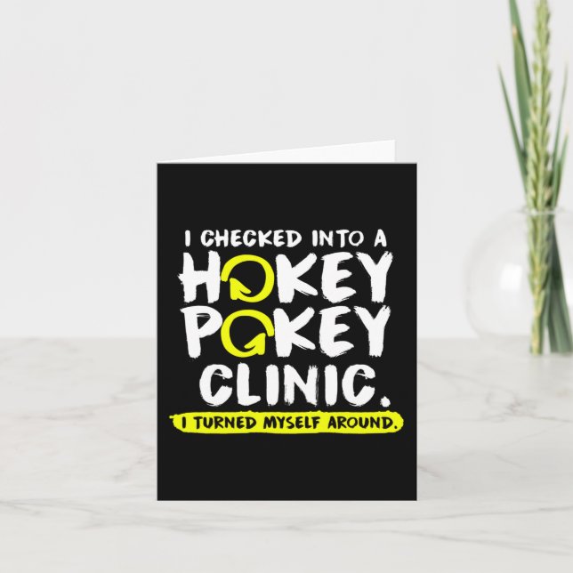Cartão Diversão Hokey Pokey Clinic Hockey Pokey Gift (Frente)