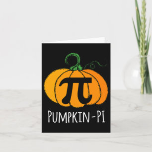 Cartão Diversão Pumpkin Pi Halloween Figurume Math Day Or