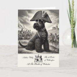 Cartão Diversão Schnauzer História Britânica Folheada Car