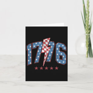 Cartão Divertido 1776 4 de Julho Bandeira Americana EUA H