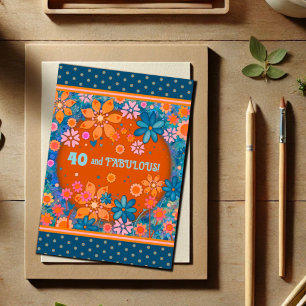 Cartão Divertido 40 Fabulosa Idade Personalizada Nociva e