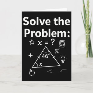 Cartão Divertido 67 Meme de Matemática Resolva o Problema