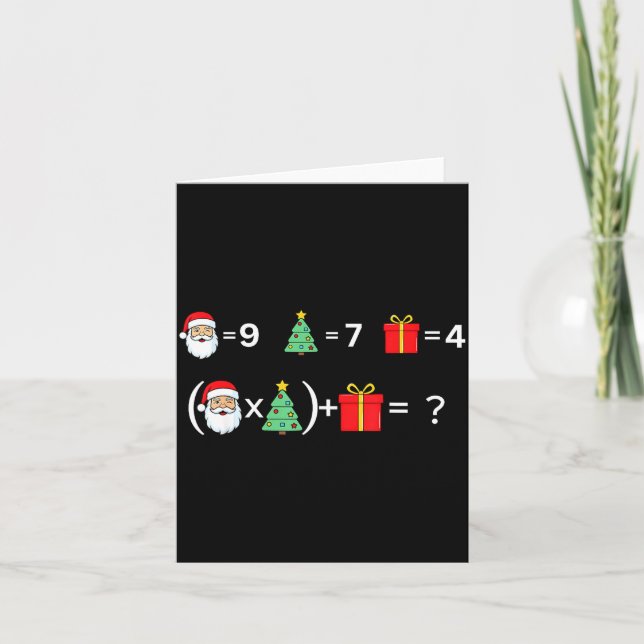 Cartão Divertido 67 Meme Natal Professor de Matemática Pa (Frente)