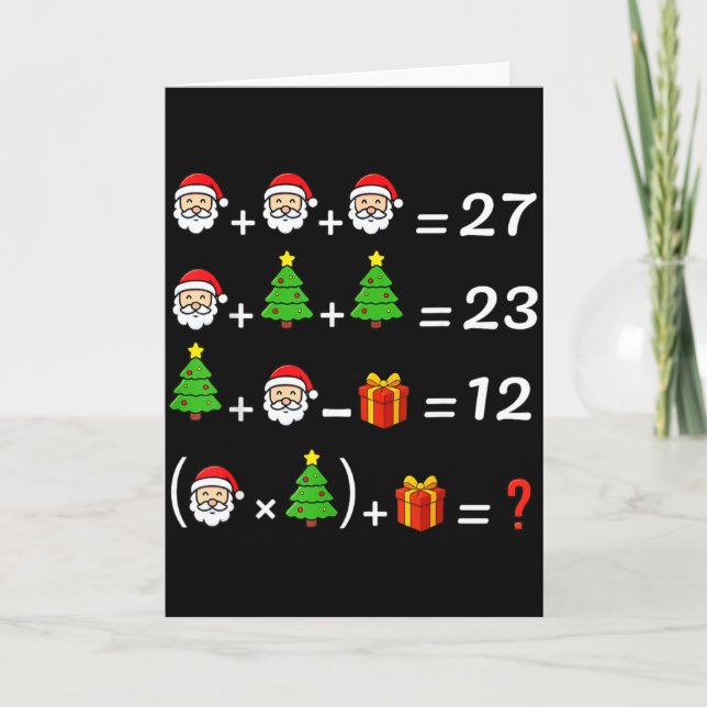 Cartão Divertido 67 Meme Natal Professor de Matemática Pa (Frente)