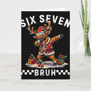Cartão Divertido 67 Natal Seis Sete Meme Dabbing Rena