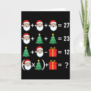 Cartão Divertido 67 Santa Árvore Professor de Matemática 