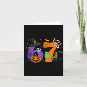 Cartão Divertido 67 Seis Sete Meme de Halloween Gen Alpha