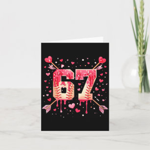 Cartão Divertido 6 7 Número Derretendo Seta Beisebol Gote