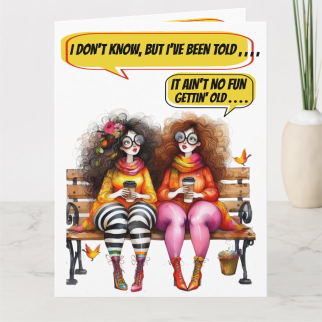 Cartão DIVERTIDO ANIVERSÁRIO - VEJA DENTRO e TRASEIRO... (Frente)