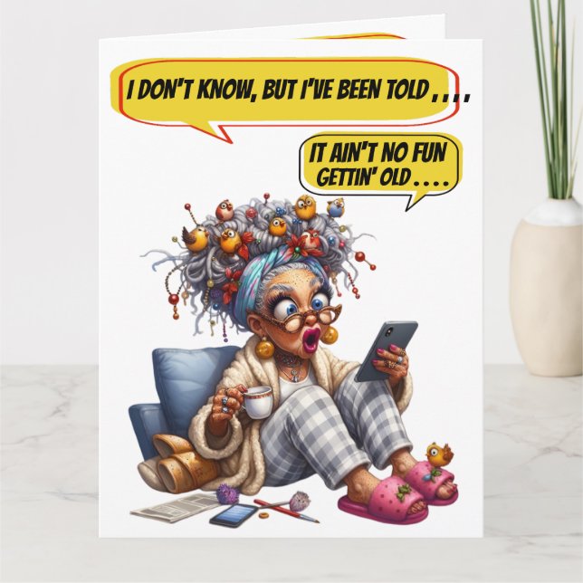 Cartão DIVERTIDO ANIVERSÁRIO - VEJA DENTRO e TRASEIRO... (Frente)