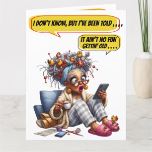 Cartão DIVERTIDO ANIVERSÁRIO - VEJA DENTRO e TRASEIRO...