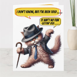 Cartão DIVERTIDO ANIVERSÁRIO - VEJA DENTRO e TRASEIRO...