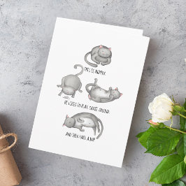 Cartão Divertido Comer Beber Ser Como Murphy Aniversário