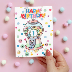 Cartão Divertido Cute Caprichoso Gumball, Aniversário de