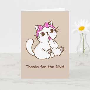 Cartão Divertido da Mamãe Obrigada pelo DNA Gatinh