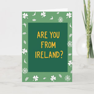 Cartão Divertido da Pergunta da Irlanda